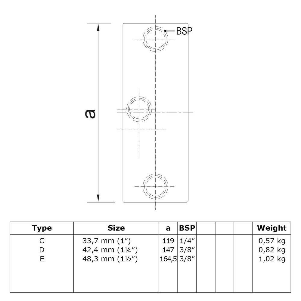 Doos Railingbevestiging tot 45°-E / 48,3 mm (10 stuks)
